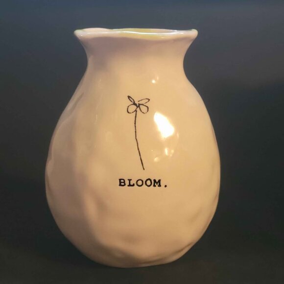 Rae Dunn by Magenta "Bloom" Ceramic Bud Vase - Picture 1 of 6